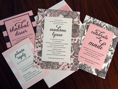 Pink Petals Reception Card