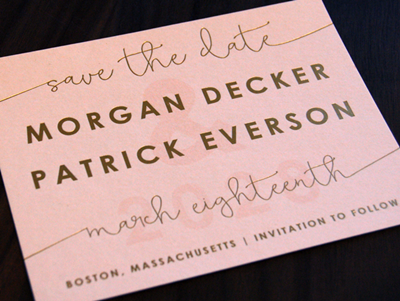 Morgan and Patrick Save the Date