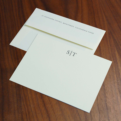 Flat Note Card Set Letterpress
